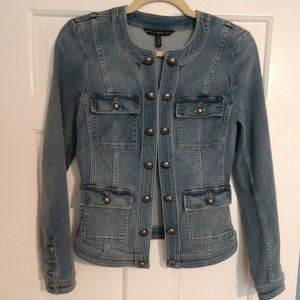 Whitehouse BlackMarket Denim Military Jacket